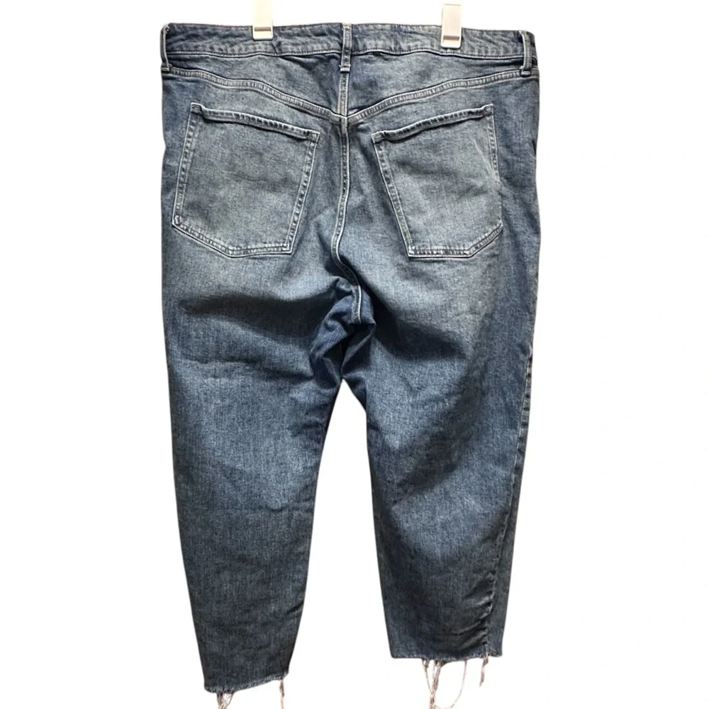 Old Navy‎ Blue Jeans higher High-Rise OG Straight secret smooth pockets sz 24